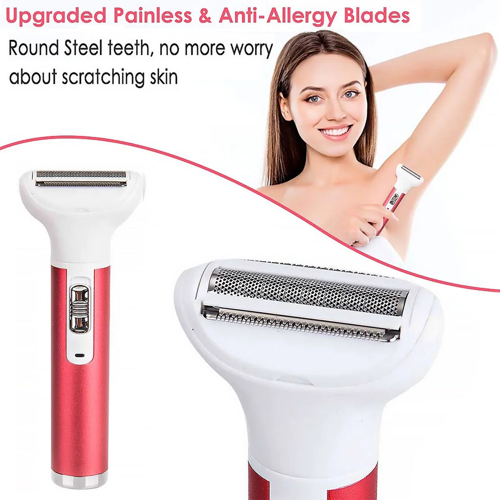 5-In-1 Electric Razor for Women, Waterproof Body Shaver & Facial, Nose, Eyebrow, Bikini Hair Trimmer, Arm, Leg, Armpit Grooming Kit