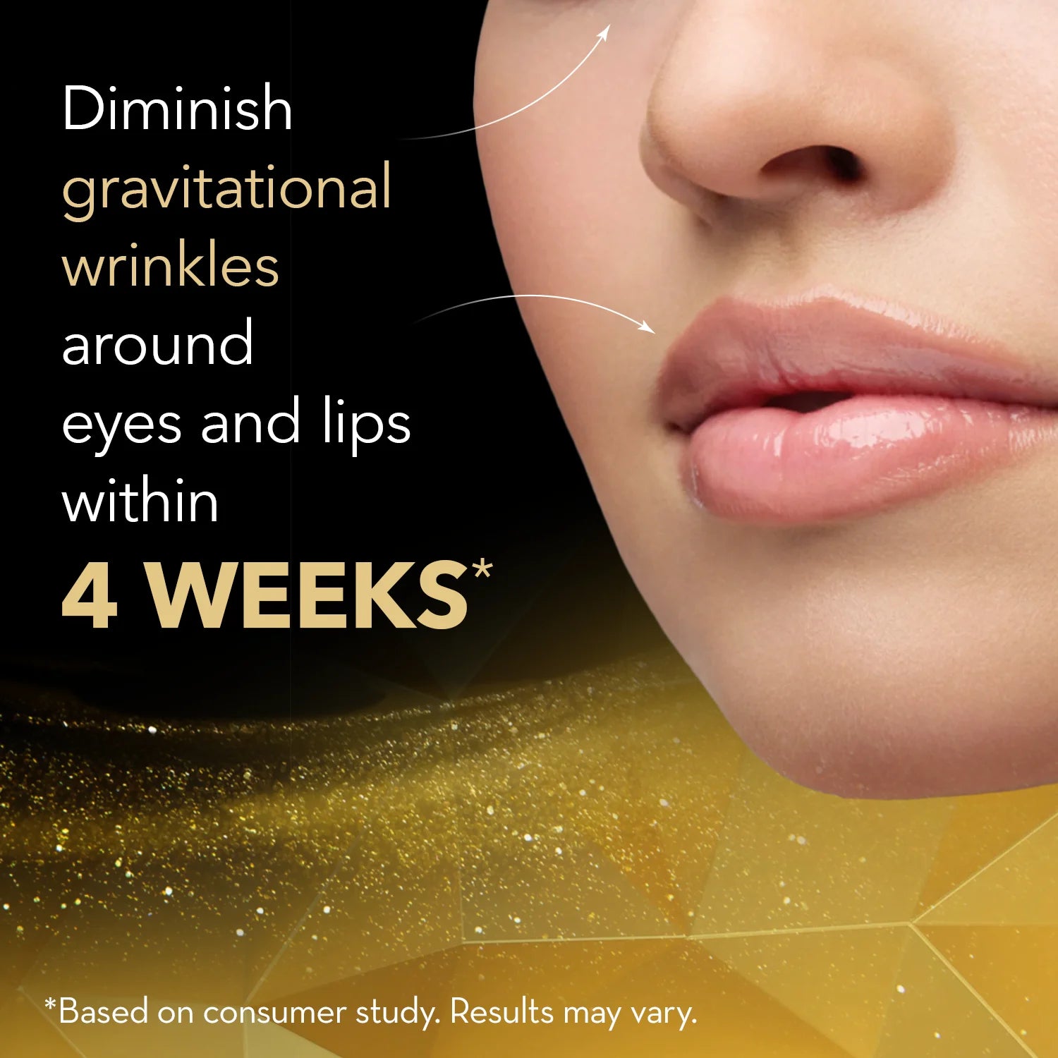 Gold Lift Dual Contour Cream, Eye and Lip Wrinkle Cream for Normal Skin 0.5 Fl Oz