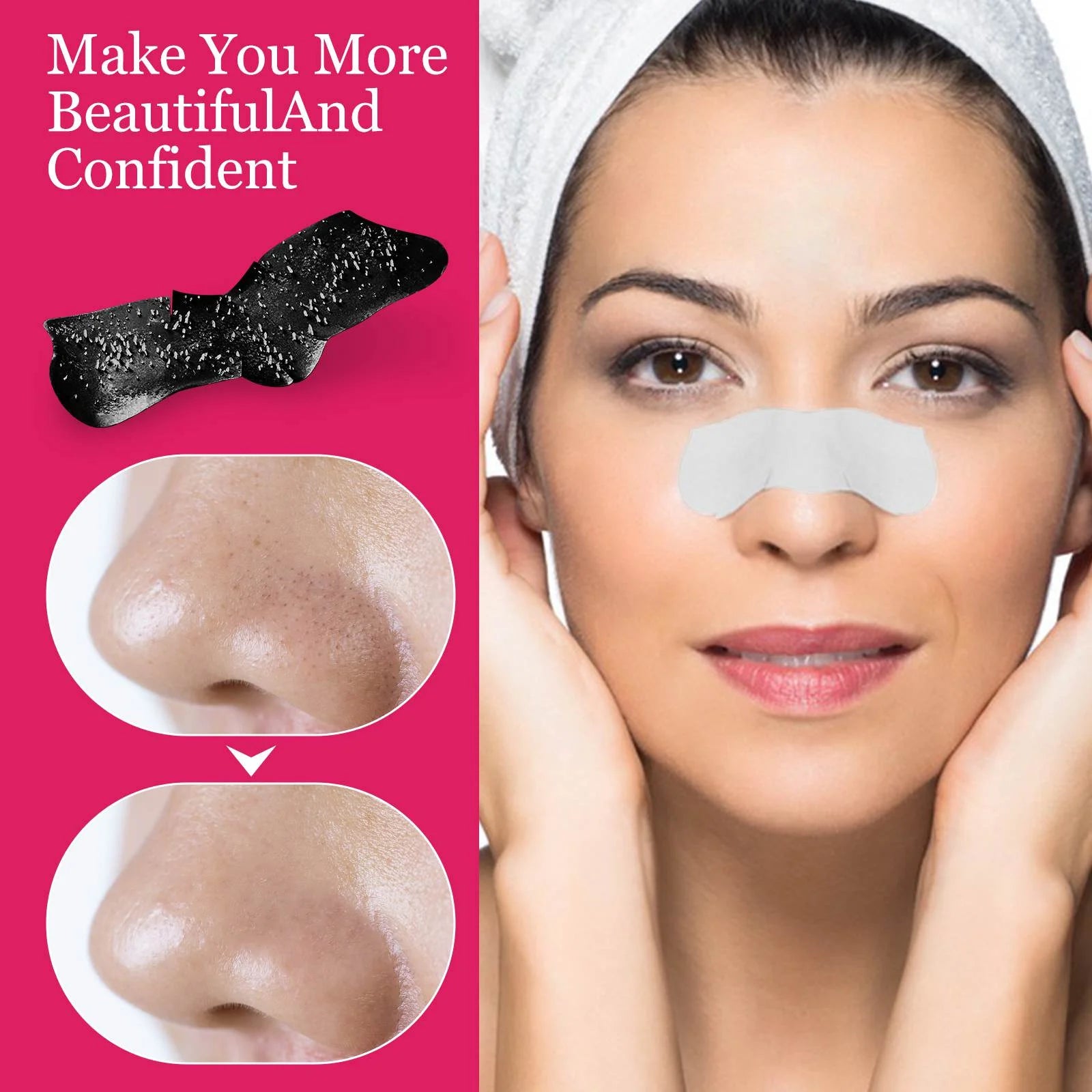 Nose Pore Strips, Deep Cleansing Blackhead Remover Strips, 90 Count