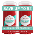Aluminum Free Men'S Deodorant, High Endurance Pure Sport, 3.4 Oz (2 Pack)