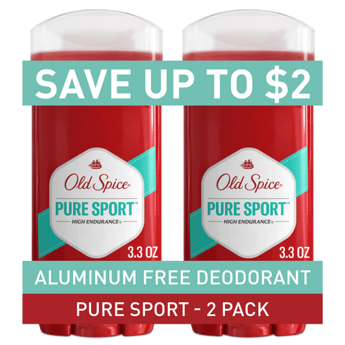 Aluminum Free Men'S Deodorant, High Endurance Pure Sport, 3.4 Oz (2 Pack)