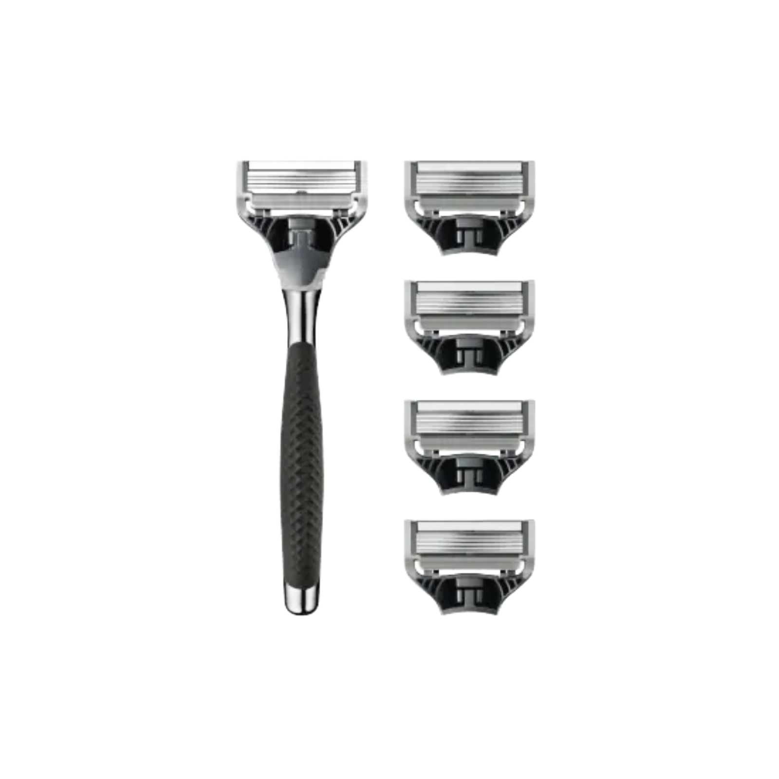 Winston Razor Handle for Men – 5 Blade Cartridges, Ink Chrome